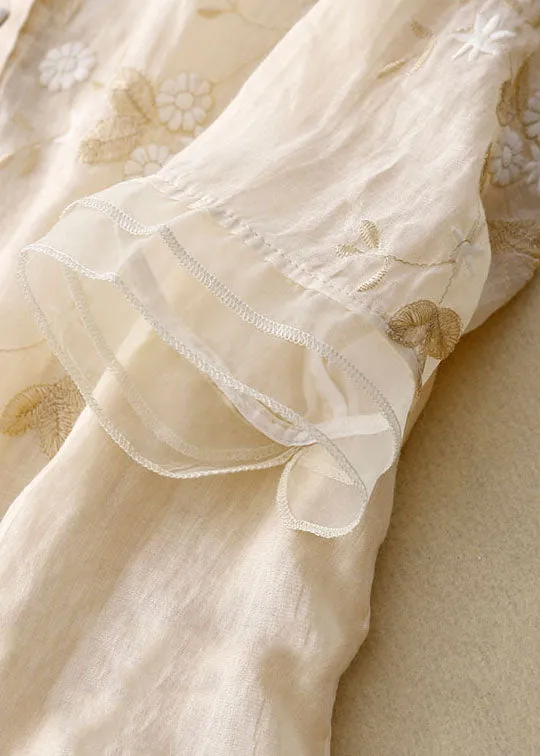 Amelia | Embroidered Linen Shirt