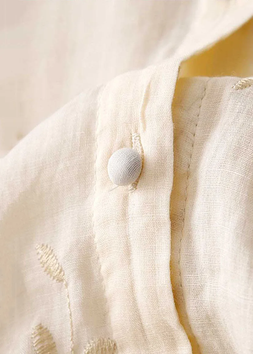 Amelia | Embroidered Linen Shirt
