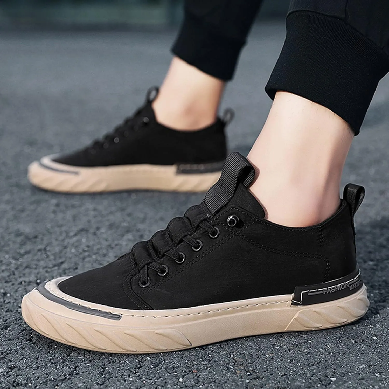 BORAMAX Mens Running Shoes Slip-on Walking Tennis Sneakers Lightweight Breathable Casual Soft Sole Mesh Workout Sports Shoes