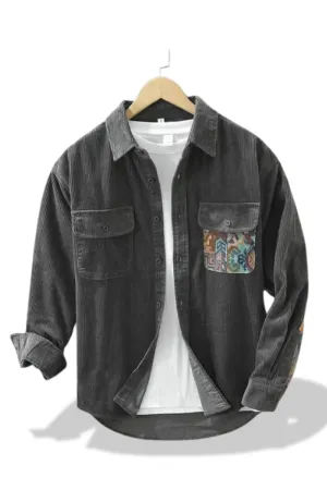Charles  Corduroy Patchwork Shirt