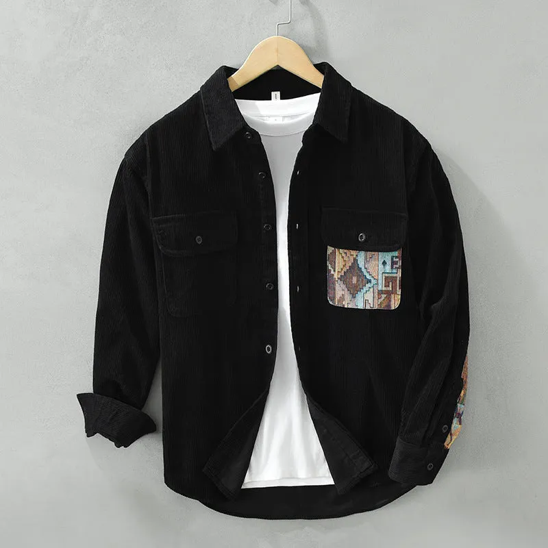 Charles  Corduroy Patchwork Shirt