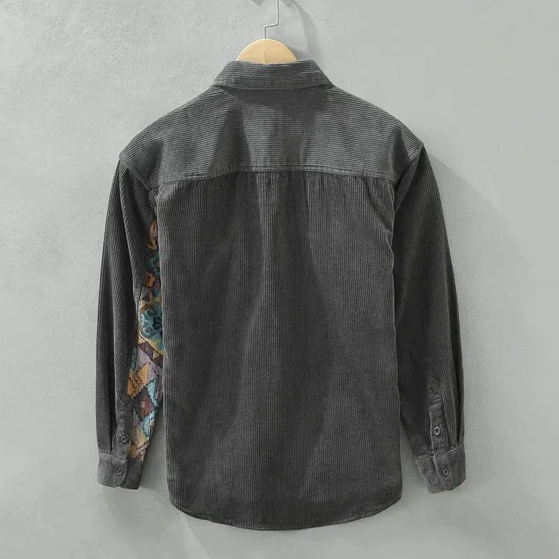 Charles  Corduroy Patchwork Shirt