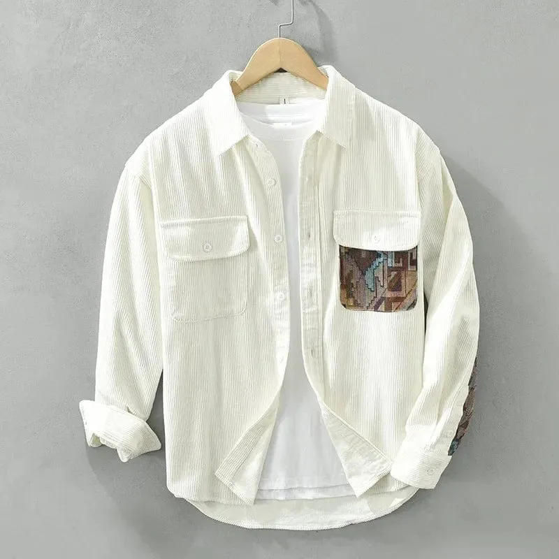 Charles  Corduroy Patchwork Shirt
