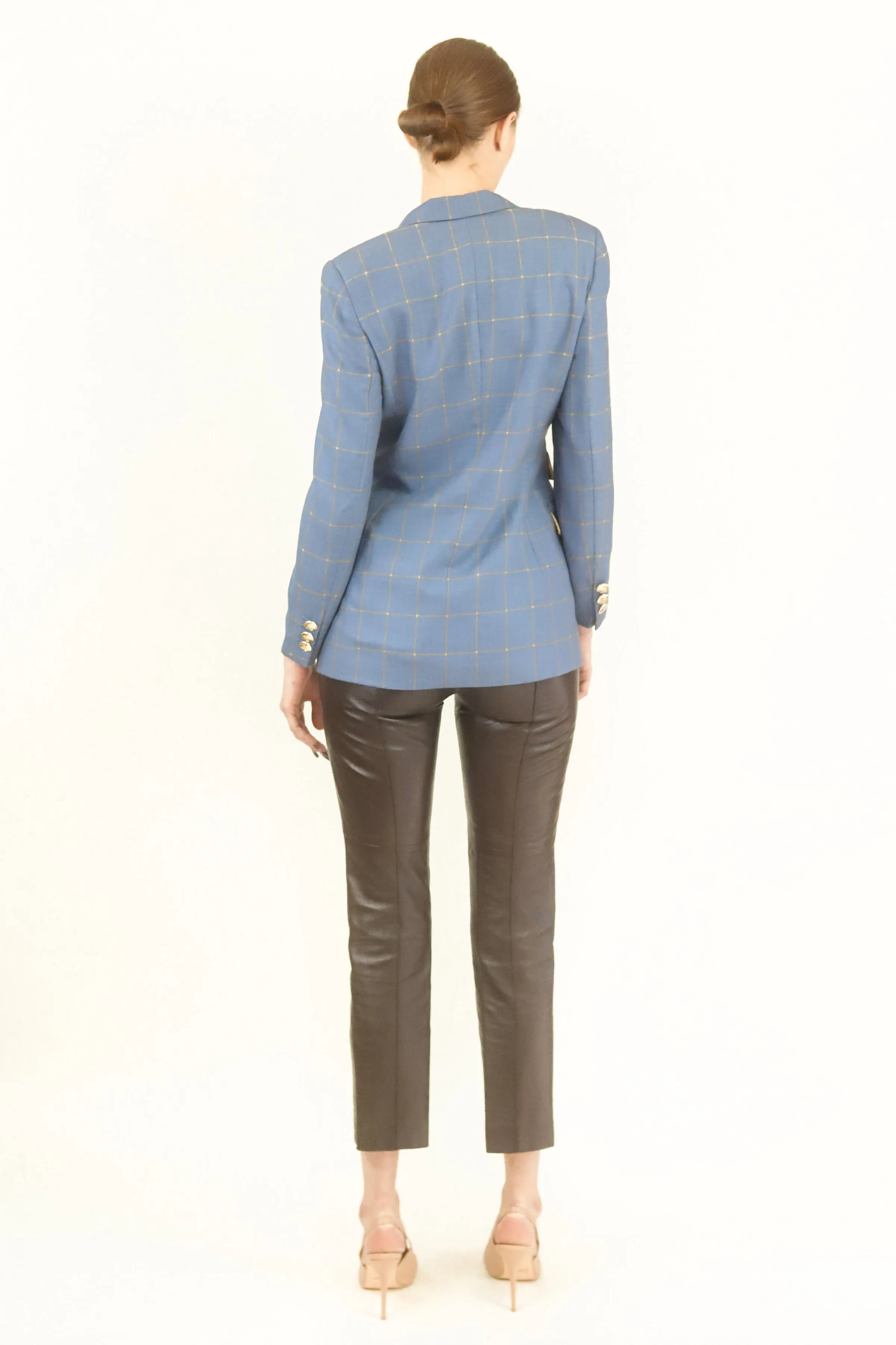 Escada Cashmere Window Pane Blazer