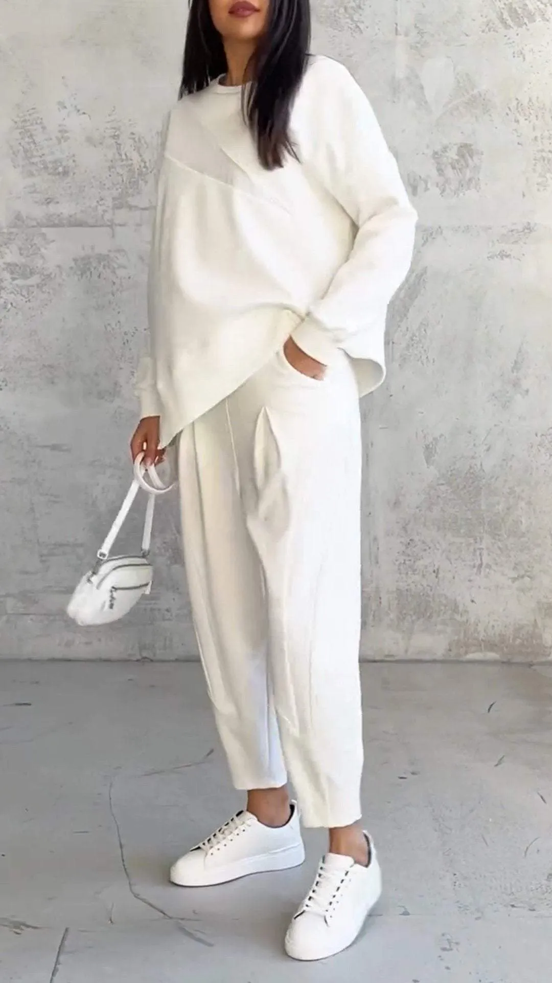 Floriana | Two-Piece Set with Round Neckline and Long Sleeves