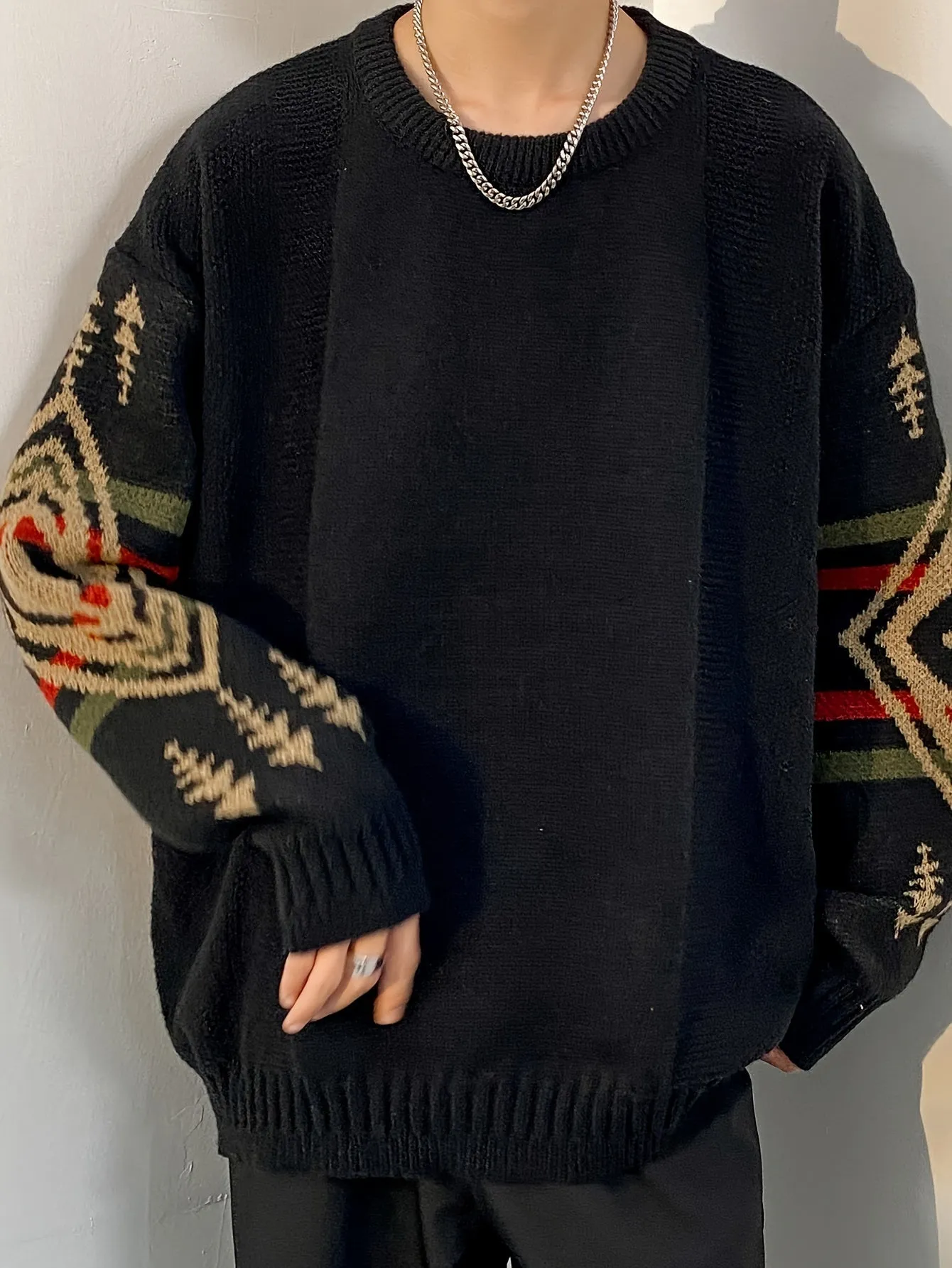 LUXARD | Knitted Sweater with Geometric Pattern