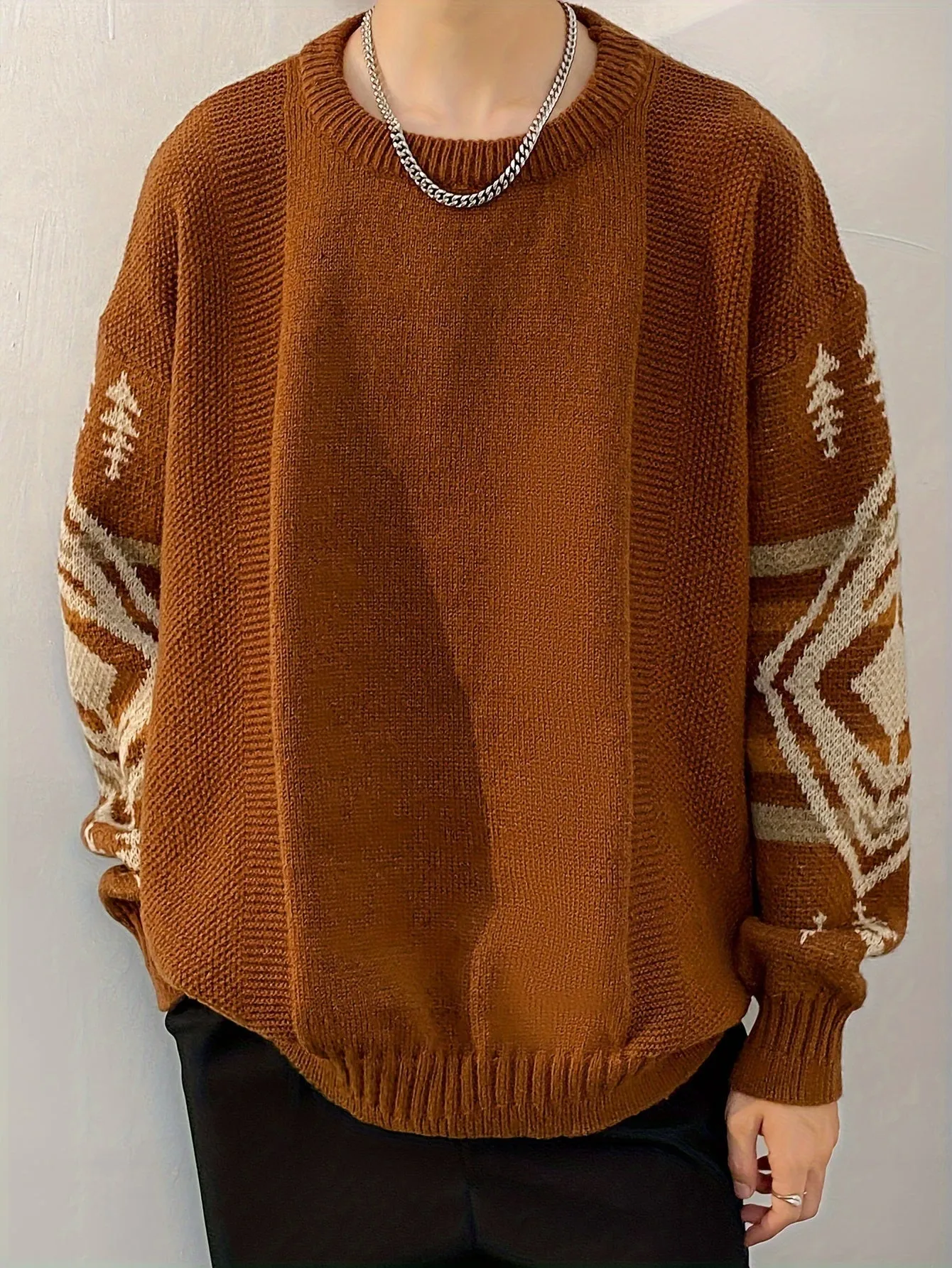 LUXARD | Knitted Sweater with Geometric Pattern