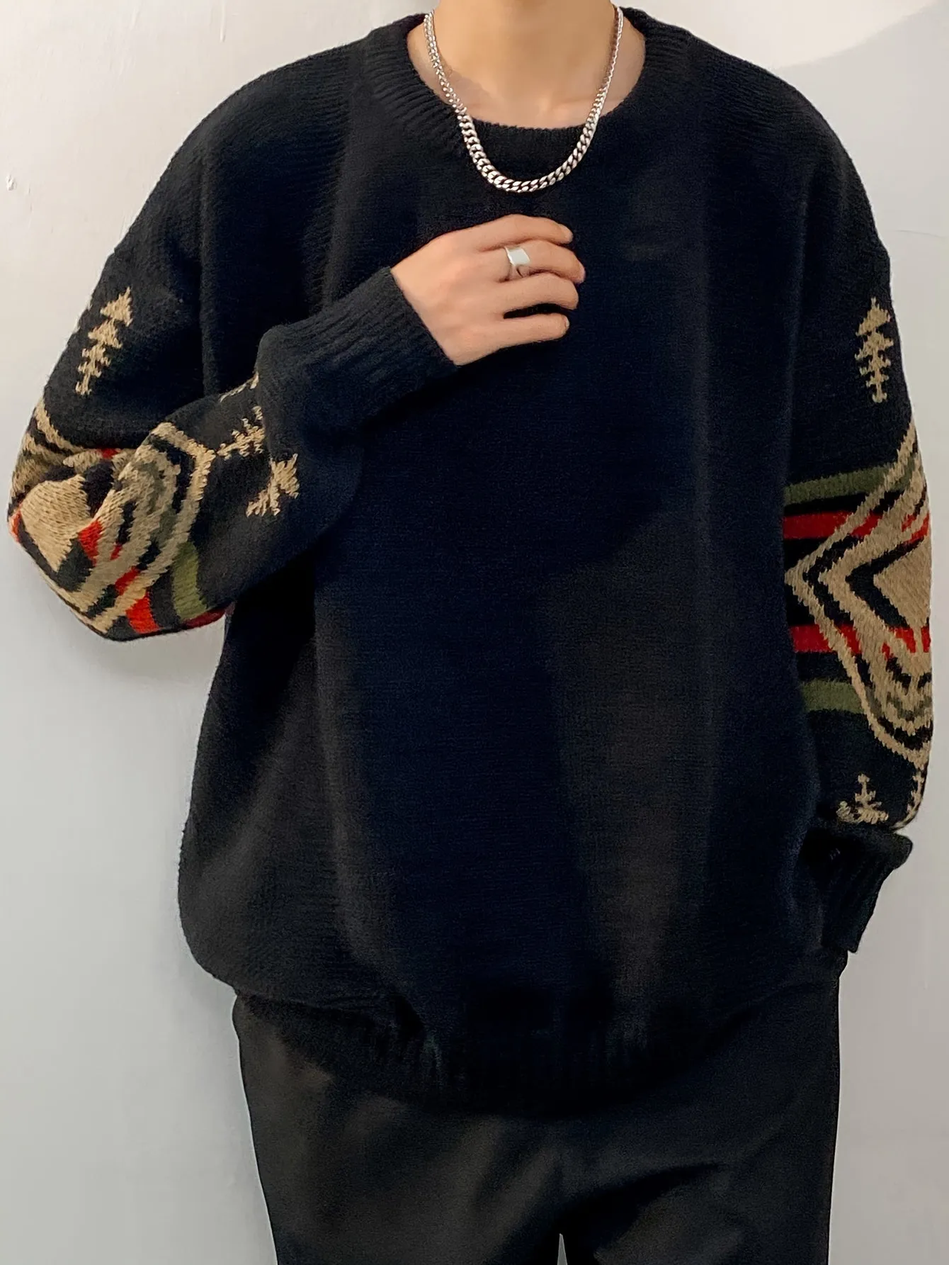LUXARD | Knitted Sweater with Geometric Pattern