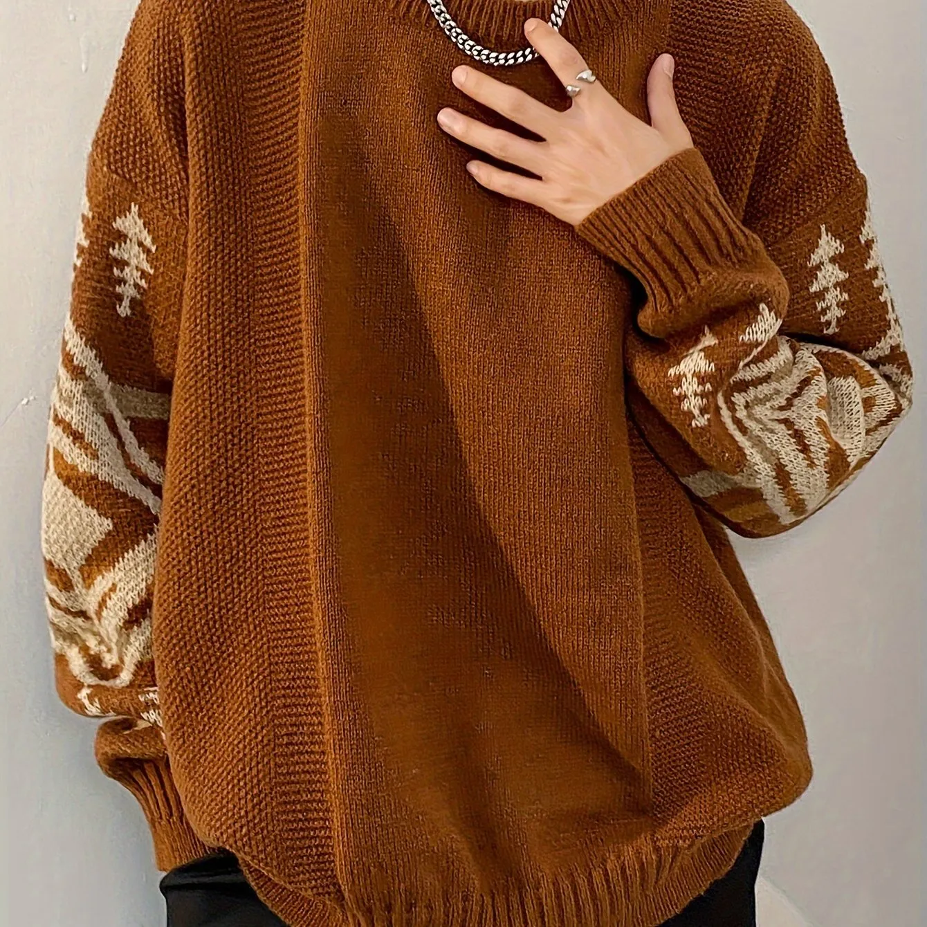 LUXARD | Knitted Sweater with Geometric Pattern