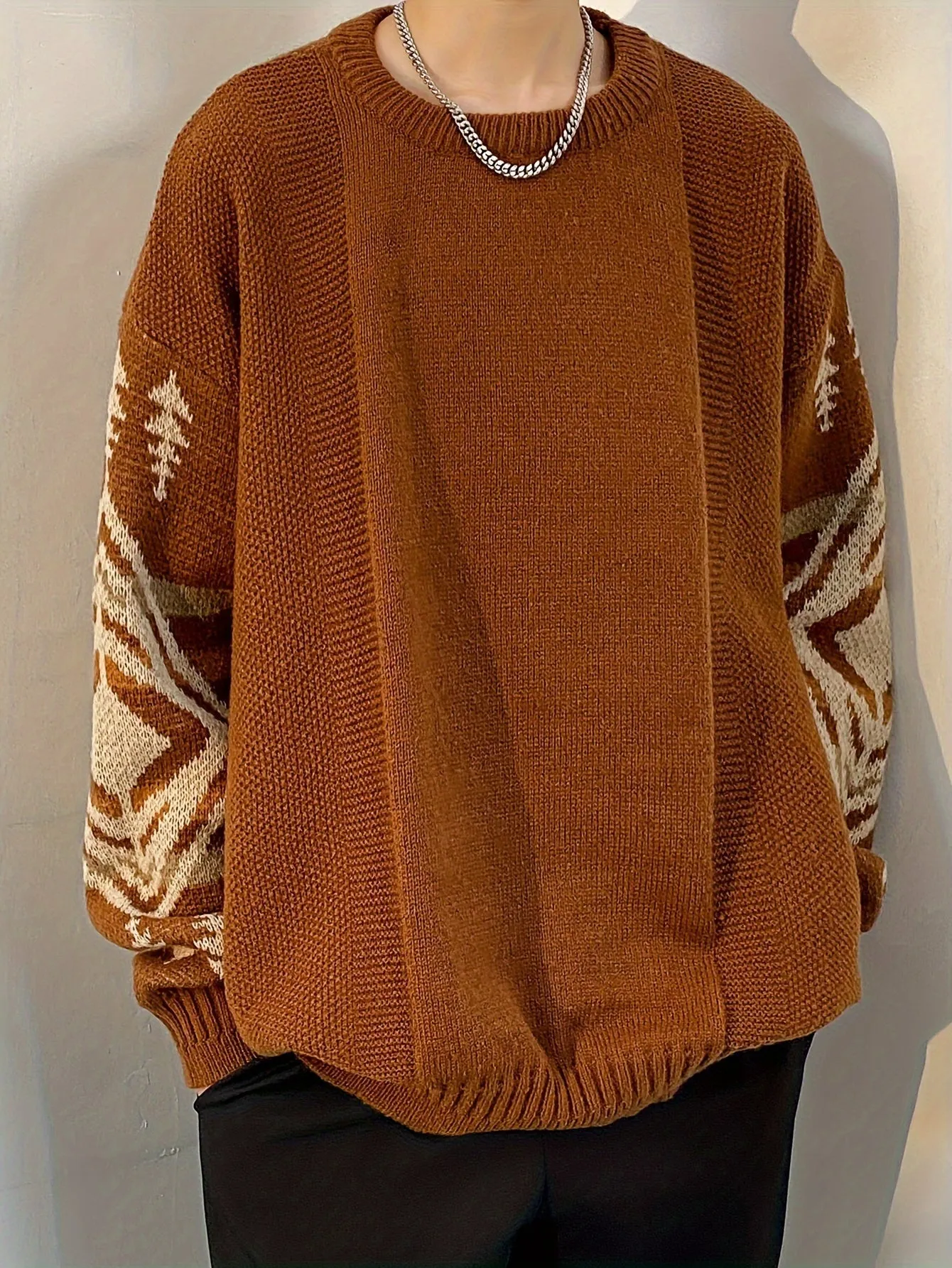 LUXARD | Knitted Sweater with Geometric Pattern