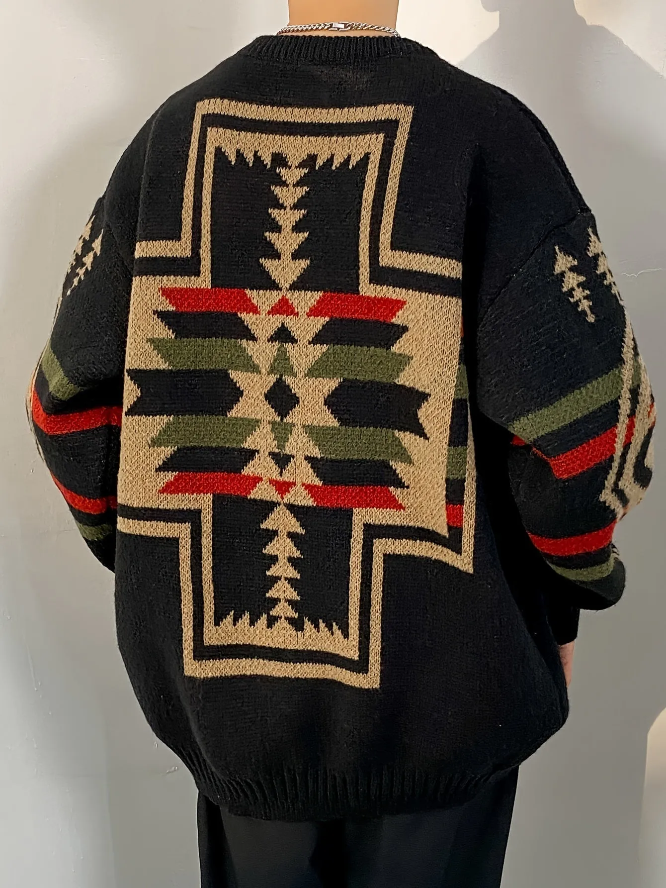 LUXARD | Knitted Sweater with Geometric Pattern