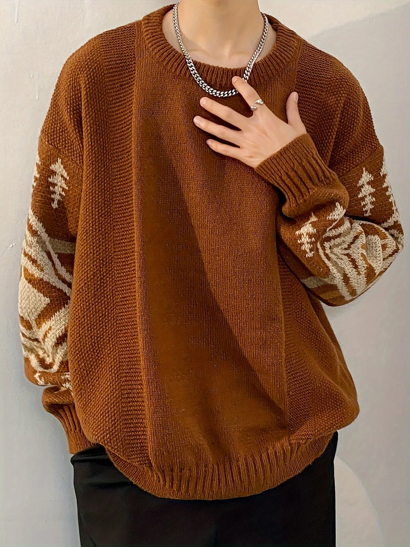 LUXARD | Knitted Sweater with Geometric Pattern