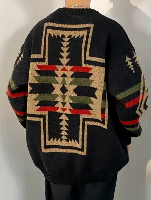 LUXARD | Knitted Sweater with Geometric Pattern
