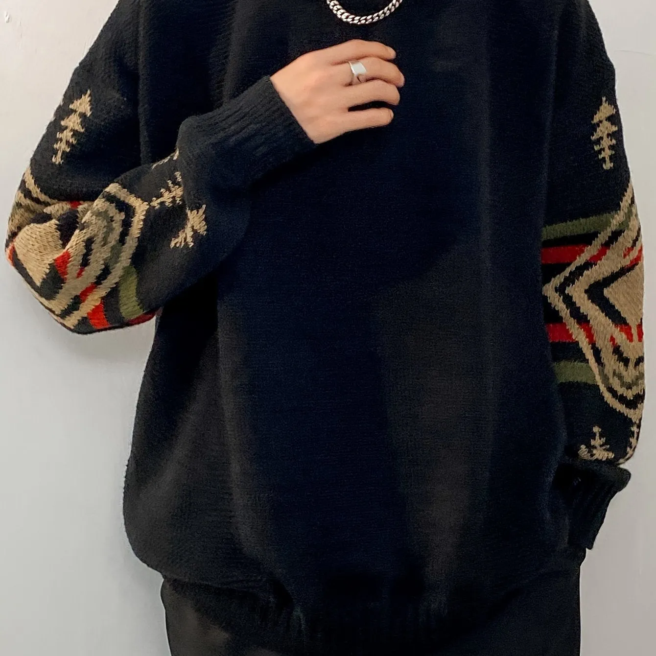 LUXARD | Knitted Sweater with Geometric Pattern