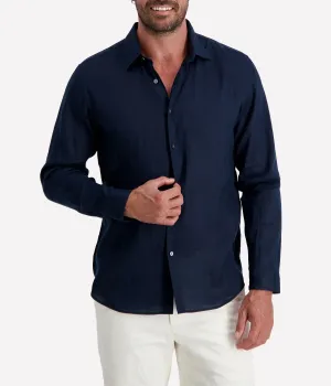 Mens Linen Shirt in Baltic