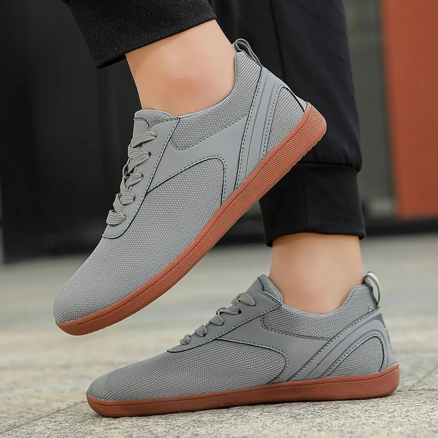 Non Slip Work Shoes Women Mesh Breathable Slip On Shoes Casual Brown Sneakers Women's Tennis Walking Lightweight Waterproof Tennis Shoe Trainers Shoe