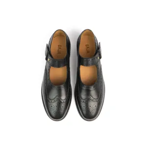 SAJA MARY-JANE BROGUES BLACK