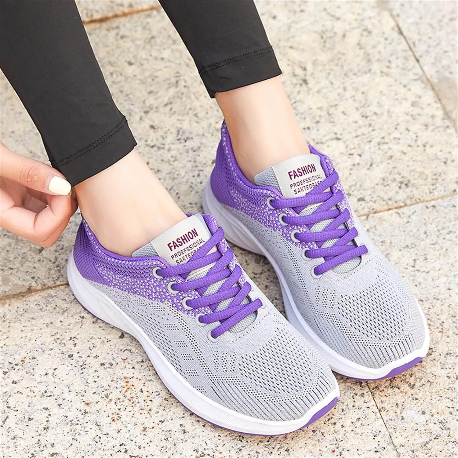 Sneakers for Women Casual Mesh Breathable Lace Up Walking Mens Running Shoes Wide Width Shoes Casual Brown Sneakers White Tennis Shoe Trainers Shoe