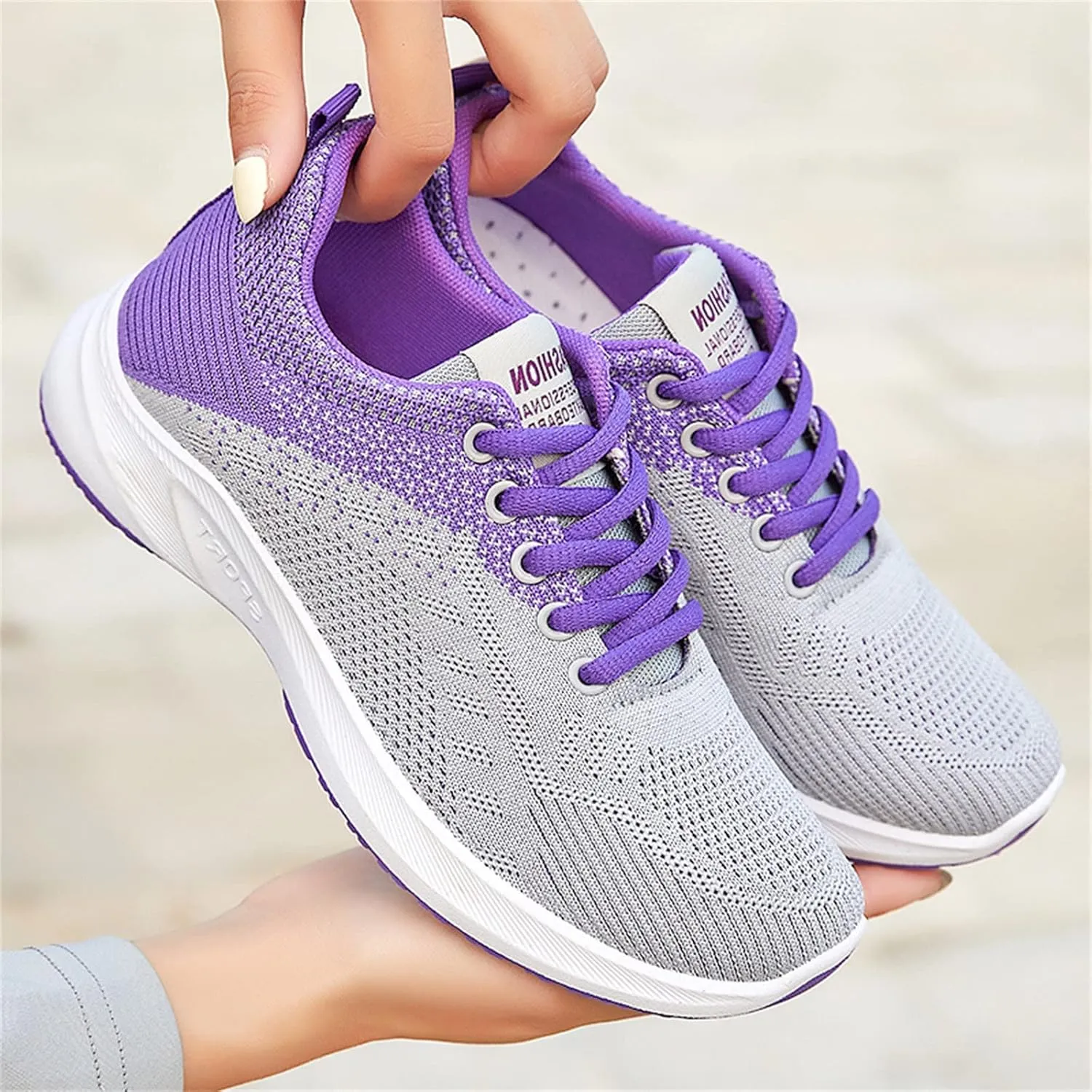 Sneakers for Women Casual Mesh Breathable Lace Up Walking Mens Running Shoes Wide Width Shoes Casual Brown Sneakers White Tennis Shoe Trainers Shoe