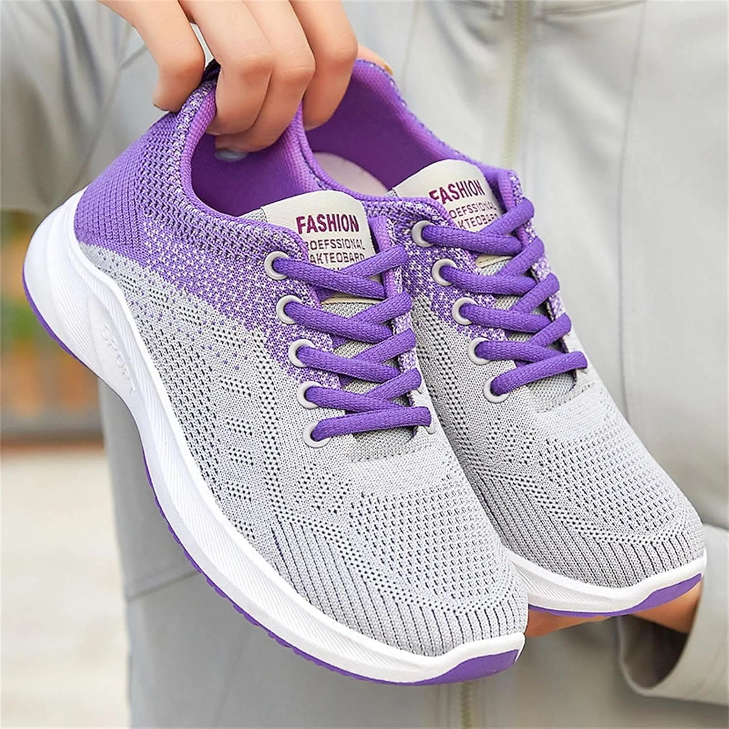 Sneakers for Women Casual Mesh Breathable Lace Up Walking Mens Running Shoes Wide Width Shoes Casual Brown Sneakers White Tennis Shoe Trainers Shoe