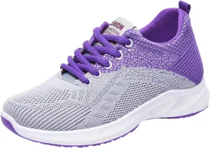 Sneakers for Women Casual Mesh Breathable Lace Up Walking Mens Running Shoes Wide Width Shoes Casual Brown Sneakers White Tennis Shoe Trainers Shoe