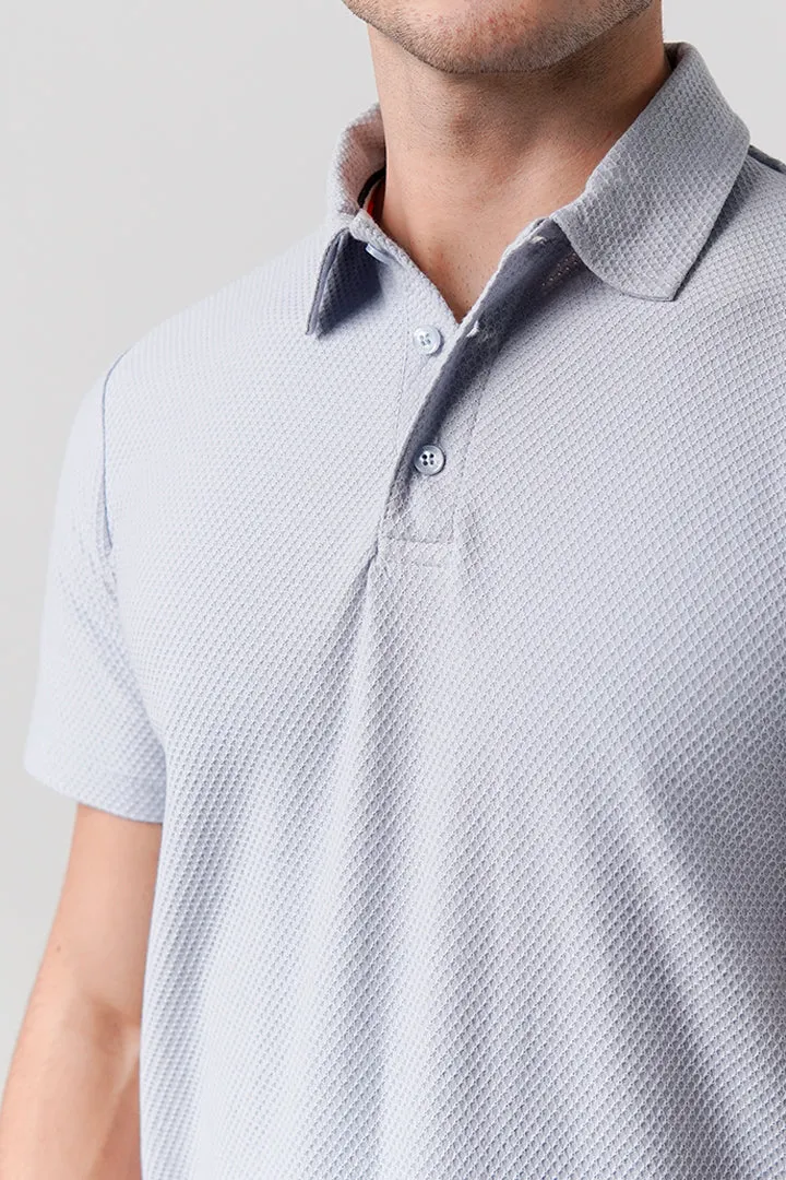 Textured Polo Shirt - Sky Blue