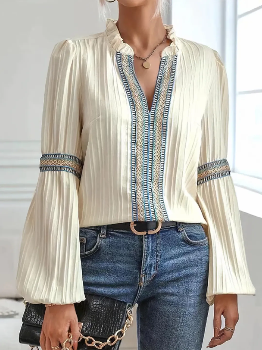 VALERIE - STUNNING V-NECK BLOUSE