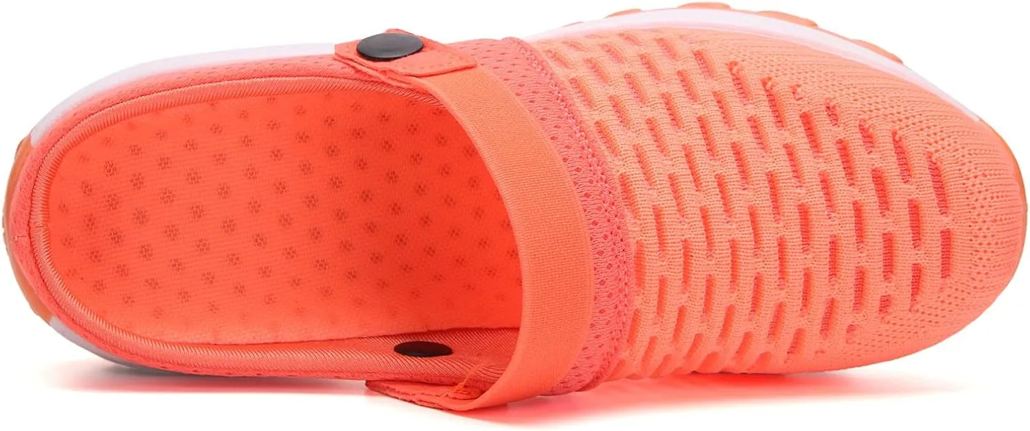 Women's Mules Clogs Shoes Breathable Mesh Wedge Walking Shoes Split Sole Platform Sneakers Sandals