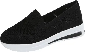 Women's Orthopedic Breathable Shoes Woven Wide Arch Support Slip-On Orthowalk Sneakers Casual Walking Anti-Skid Sports Shoes