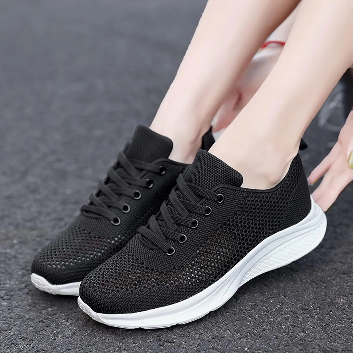 Women's Walking Shoes Lightweight Breathable Running Shoes Walking Shoes Women Wide Casual Shoes for Fall Women Shoes Sneakers Red Tennis Shoe Trainers Shoe