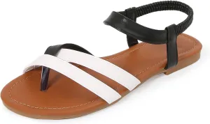 zeetoo Women Sandals Summer Comfortable Sandals Flat Casual Strappy Sandals Beach Walking Thong Sandals for Women Dressy